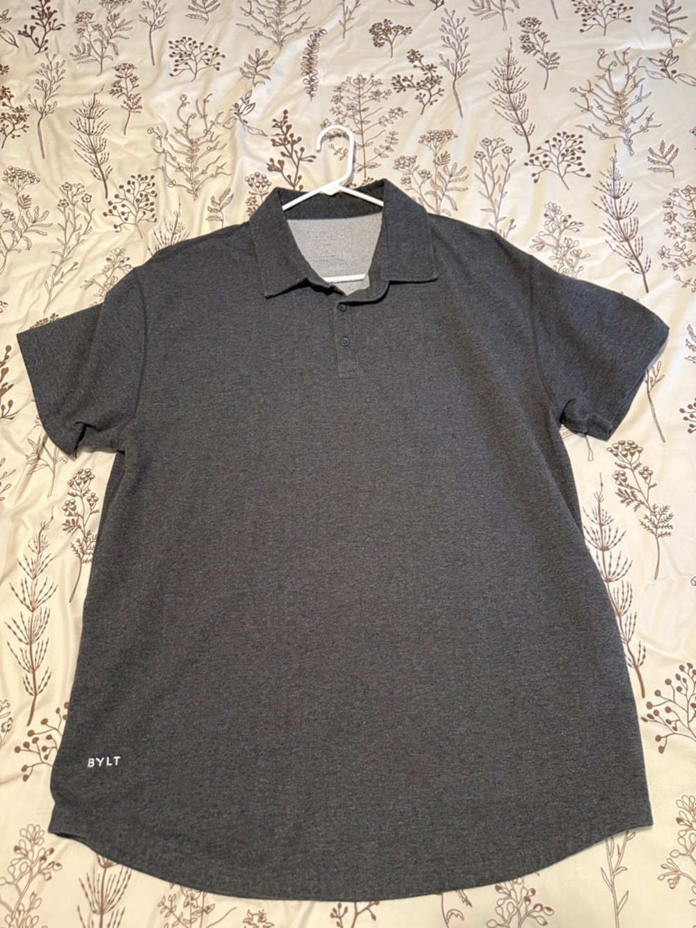 Men's BYLT Charcoal Heather Polo Shirt